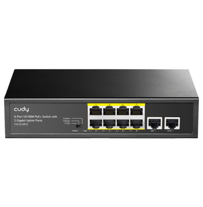 Cudy 10 Port with 8 Port PoE 115W 2 Gigabit Uplink Switch | FS1010PG